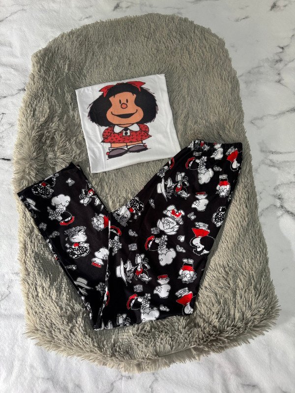 Producto - Pijama animado pantalon largo + remera manga corta - Mafalda