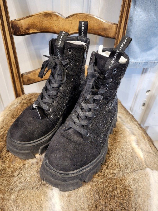 Producto - Borcegos RICKY SARKANY negros con strass Talle 38 - PRECIO: 90X