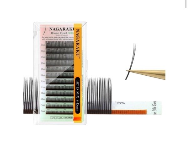 Producto - Pestañas NAGARAKU BOUQUET 0.07 D Mix 8-15mm