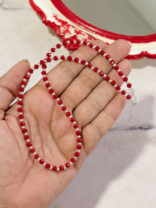 Producto - Choker cristales Rojo 45cm - 1