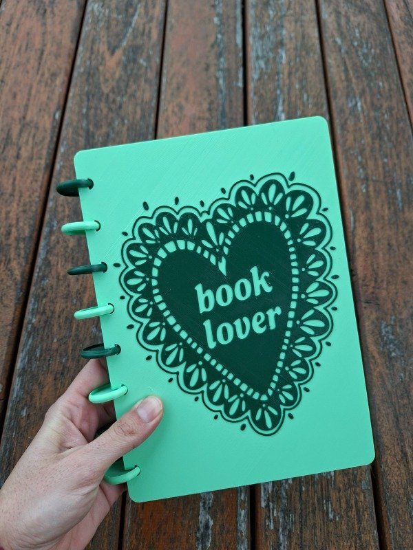 Producto - Diario de Lectura - Corazón Book Lover Verde