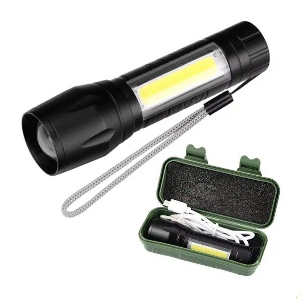 Producto - Mini Linterna Portátil Táctica Led Recargable Usb Zoom
