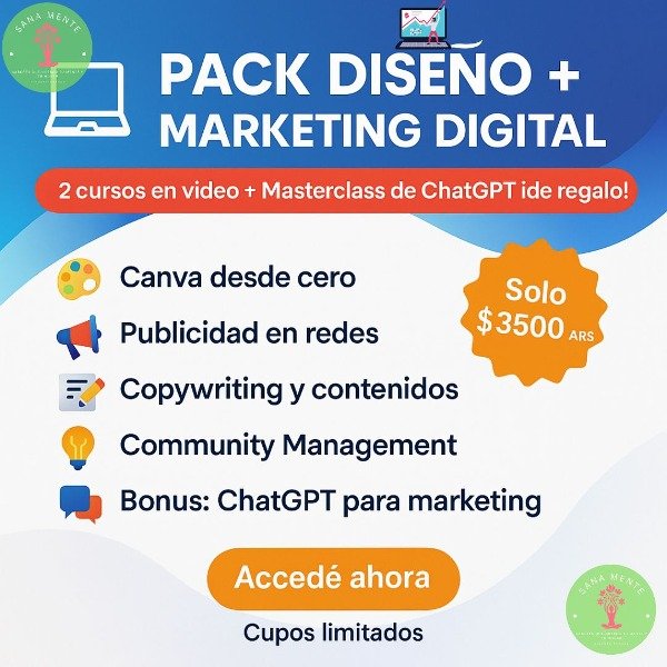 Producto - PACK COMPLETO DE DISEÑO + MARKETING DIGITAL