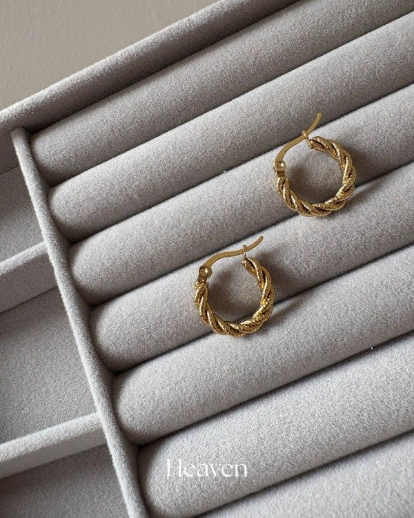 Producto - Argollas cleo acero dorado
