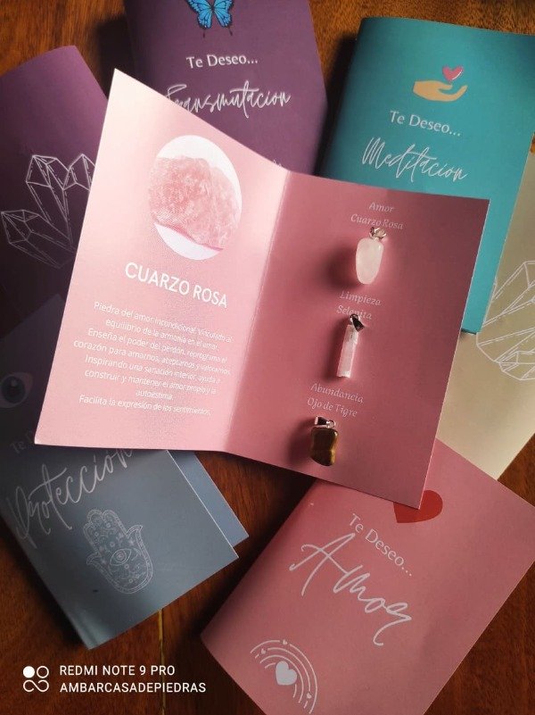 Producto - Kit de dijes de piedras naturales - Te deseo amor