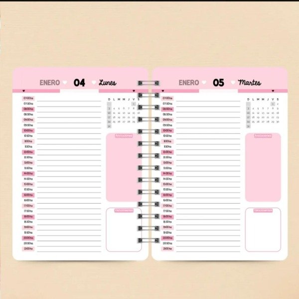 Producto - AGENDA DIARIA SWEET - 1