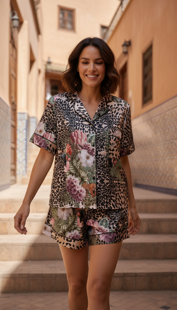 Producto - Set 2 piezas seda animal print