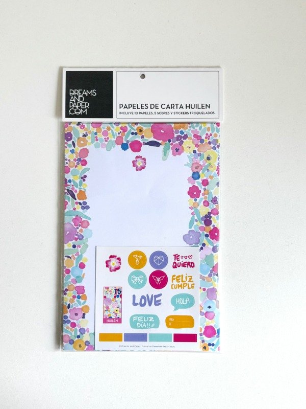 Producto - Papeles de Carta HUILEN con sobres y stickers
