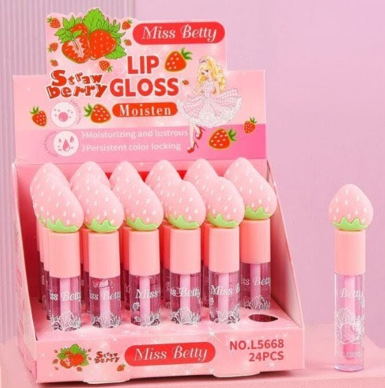 Producto - LIP GLOSS FRUTILLA ROSA MISS BETTY
