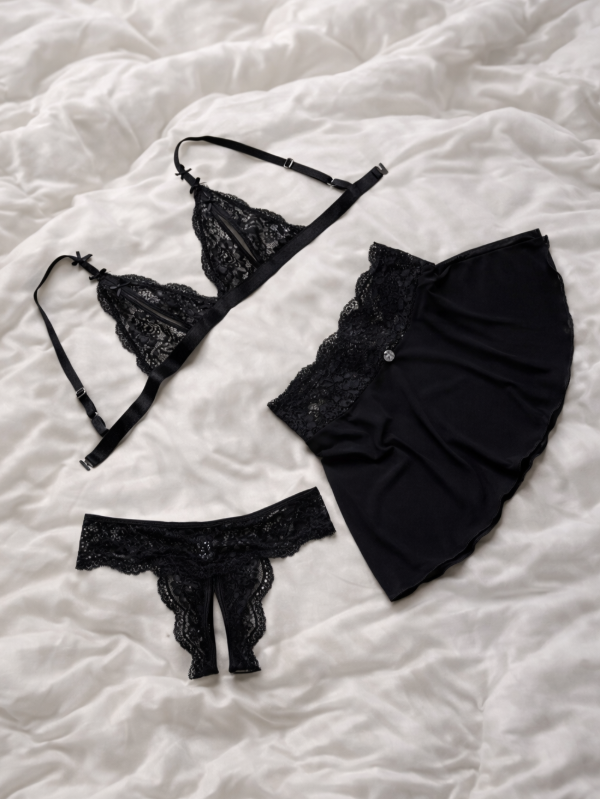 Producto - COMBO SET SPICY + FALDA ATENEA NEGRO