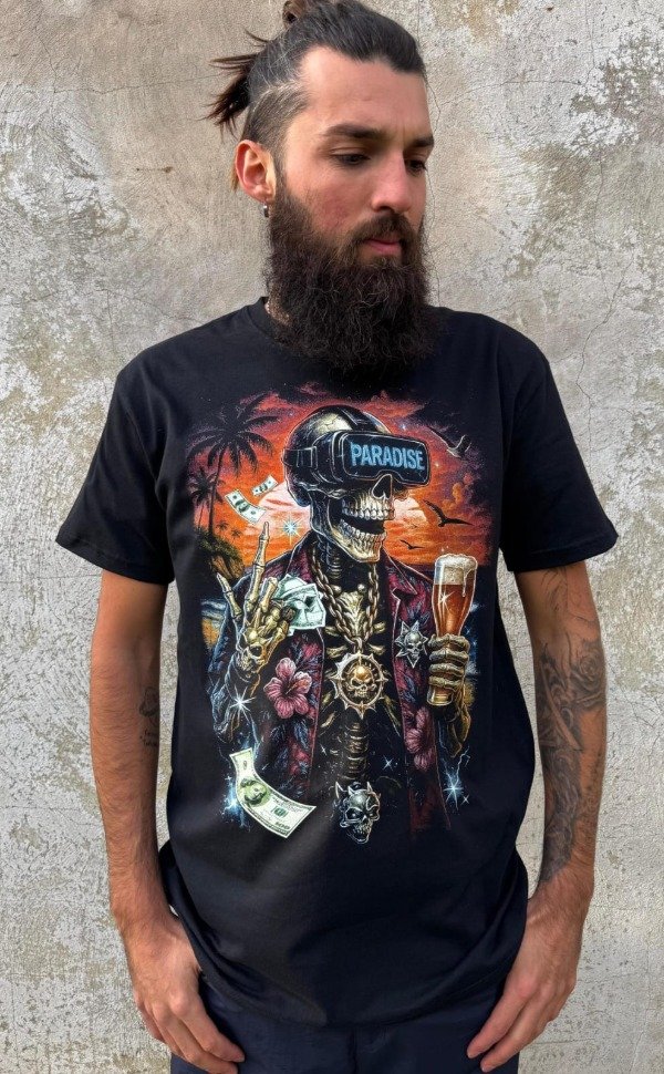 Producto - Remera Calavera Paradise-Brilla en la Oscuridad