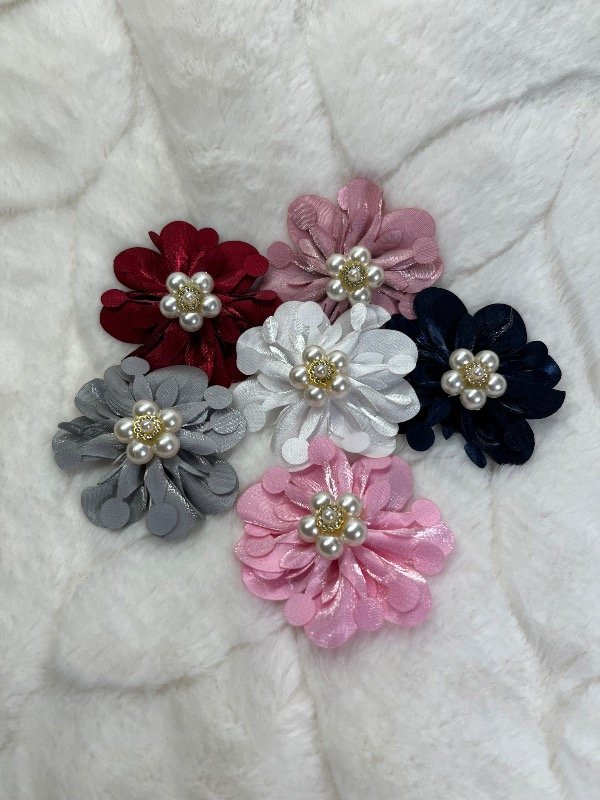 Producto - Pinza moño y flor con perla - 1