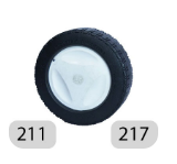 Producto - Rueda para Césped - Taza a Presión 110/135mm - RH 217