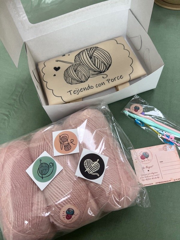 Producto - Kit Piluso y Bufanda by PORCE (Materiales y Tutoriales en videos a enviar x mail