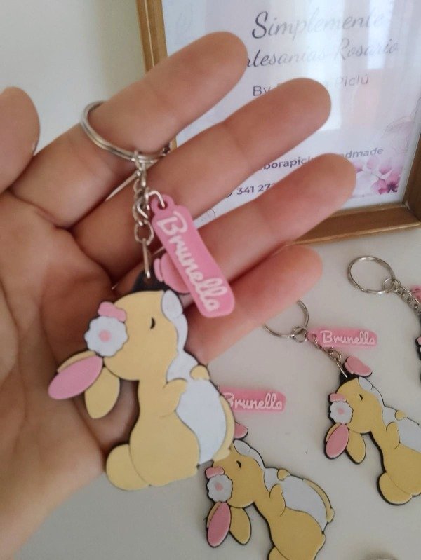 Producto - Llavero conejita bosque personalizada - 0