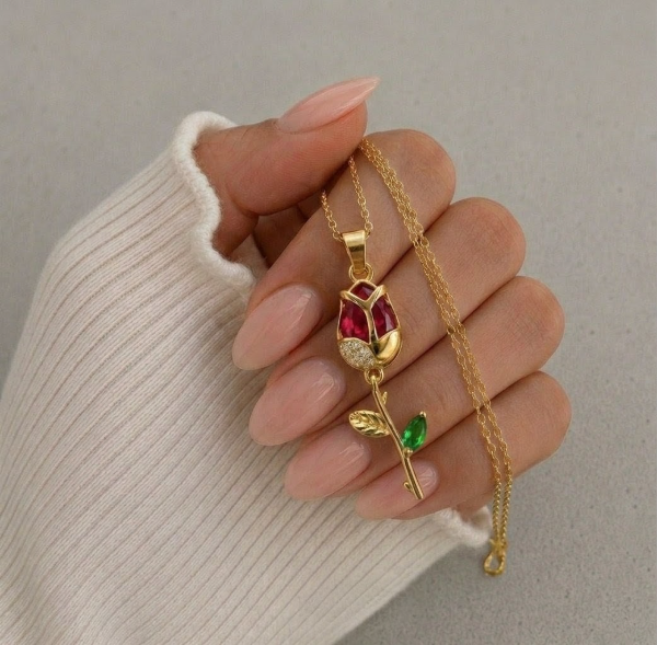 Producto - Collar tulipan dorado