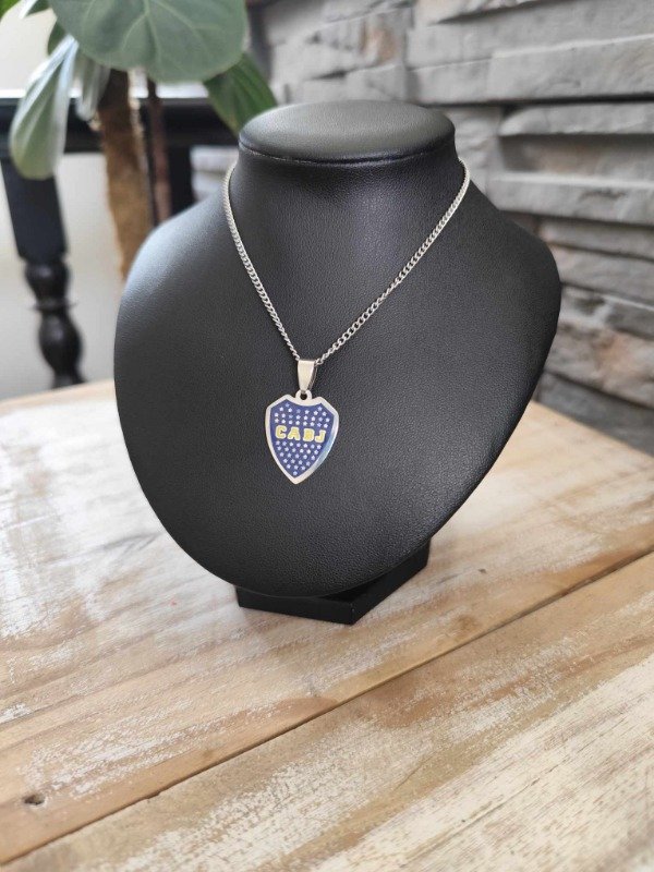 Producto - Collar boca juniors esmaltado. Acero quirúrgico.