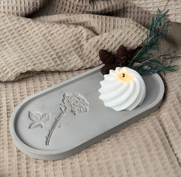 Producto - MOLDE BANDEJA GRANDE CON ROSA