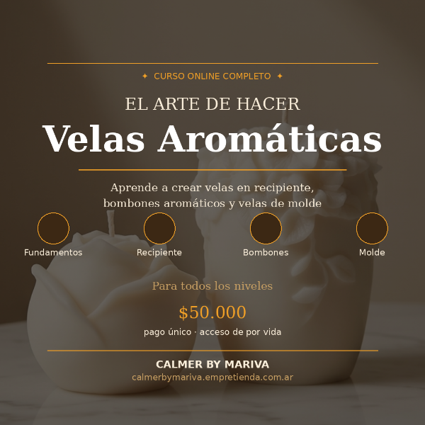 Producto - Curso de Velas Aromáticas Calmer by Mariva