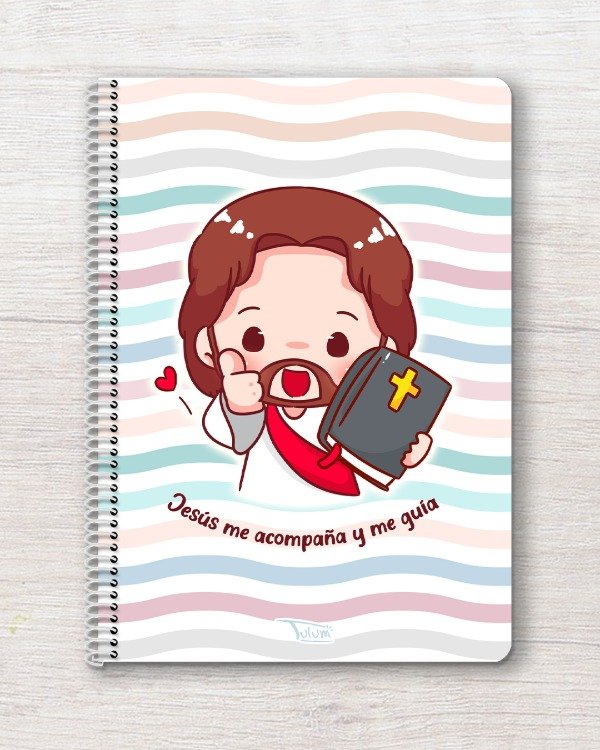 Producto - Cuaderno A4 tapa rígida plástica RAYADO 50h dis. Jesús