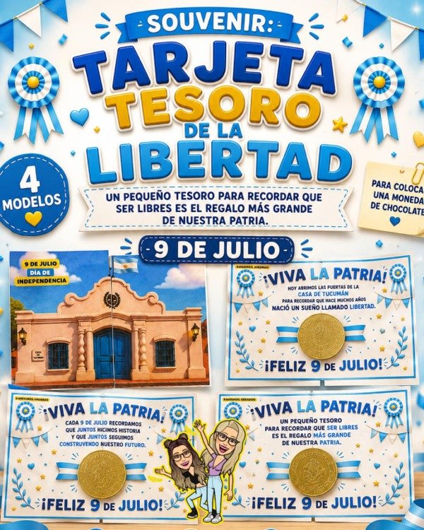 Producto - SOUVENIR. TARJETA TESORO DE LA LIBERTAD