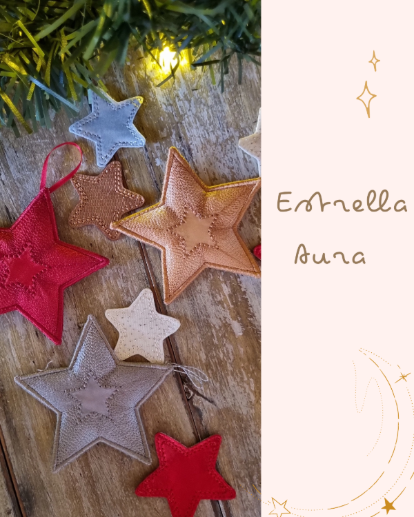 Producto - Navidad 2025 - Deco Navideña en tela - "Estrella Aura"