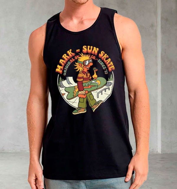 Producto - Remera Musculosa Negra Sun Skate
