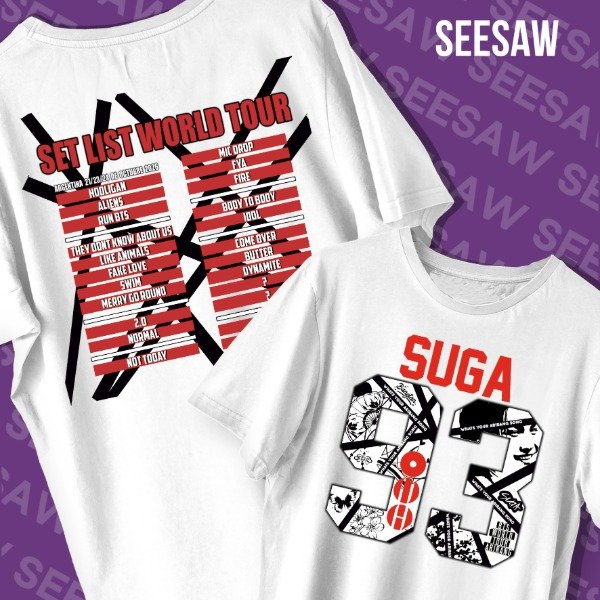 Producto - REMERA SET LIST AÑOS SUGA