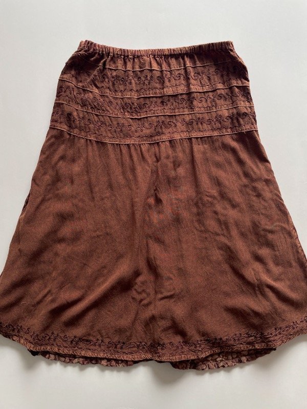 Producto - pollera boho marron - 3