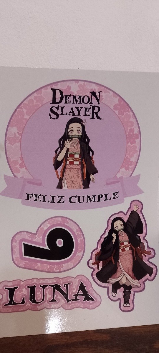 Producto - CARTÓN SUBLIMADO - TOPPERS NEZUCO DEMOND SLAYER