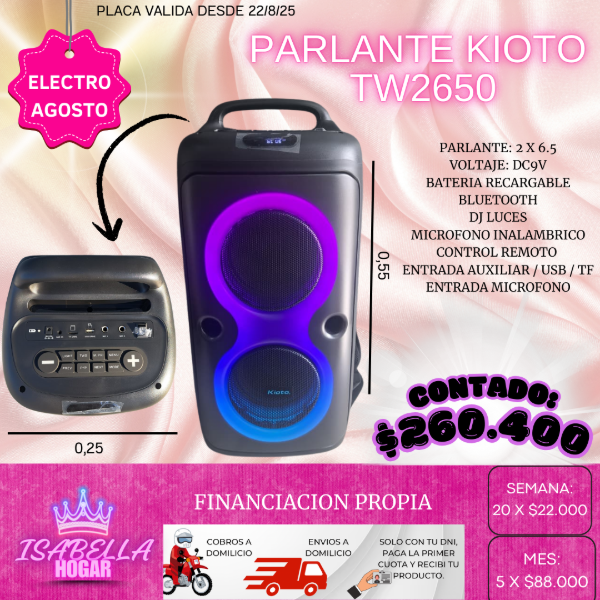 Producto - PARLANTE KIOTO TW2650
