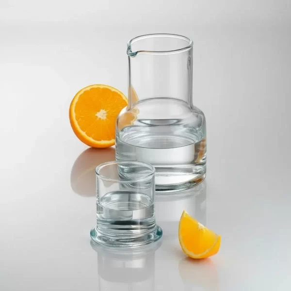 Producto - Juego Jarra De Noche O Servicio C/ Vaso De Vidrio 2 Piezas