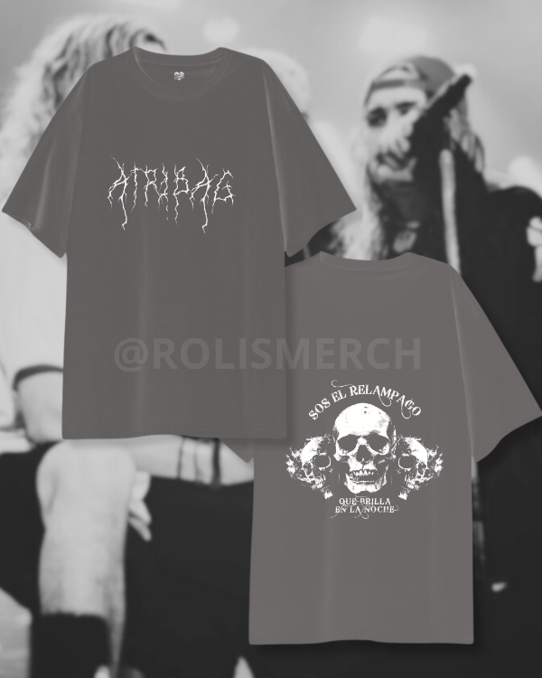 Relámpagos oversize gris