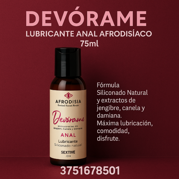 Producto - Devórame Gel lubricante intimo anal afrodisiaco 75ml Cod A16-06