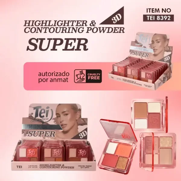 Producto - SUPER CUARTETO ILUMINADOR Y CONTORNO - TEI - CAJA DE 24 UNIDADES