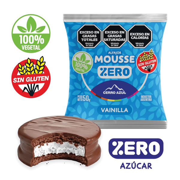 Producto - Alfajor Mouse de Vainilla Sin Azúcar Cerro Azul