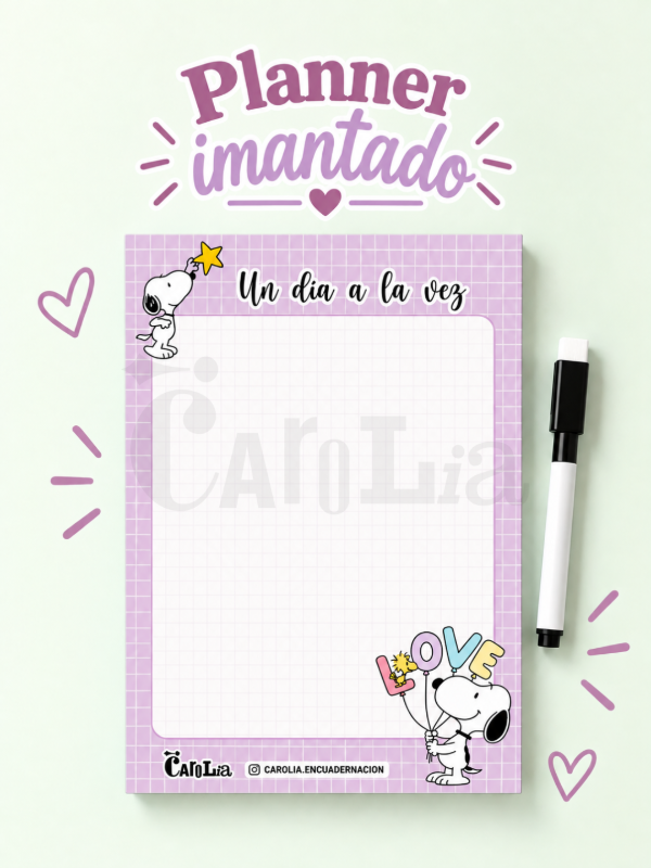 Producto - Planner imantado - Snoopy 4 -