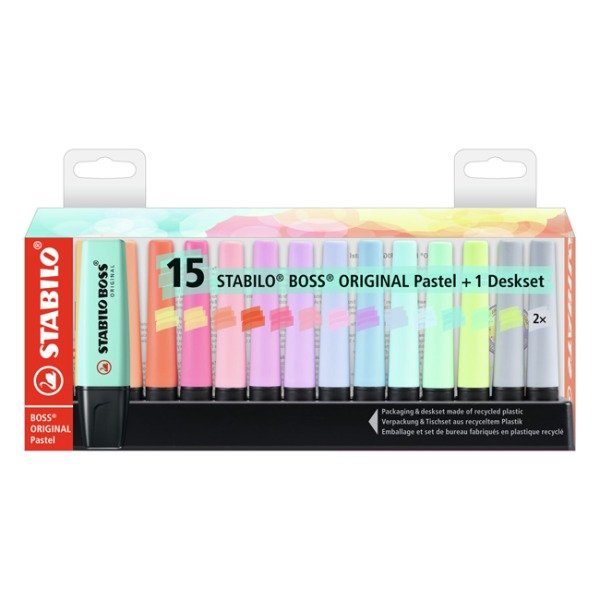 Producto - RESALTADOR BOSS PASTEL DESKSET x 15 SURT.