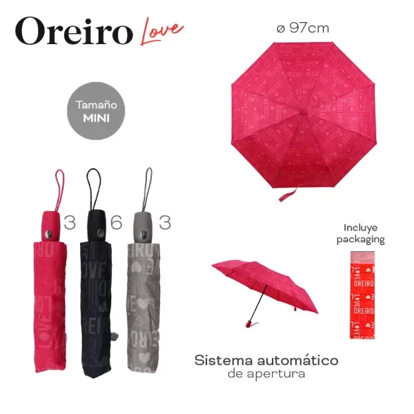 Producto - Paraguas Oreiro Love Automatico - Las Oreiro Love