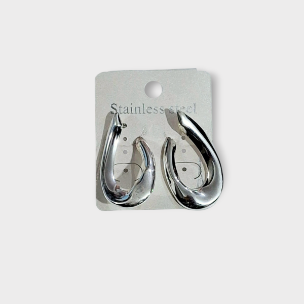 Producto - Aros Ovalado Plateado