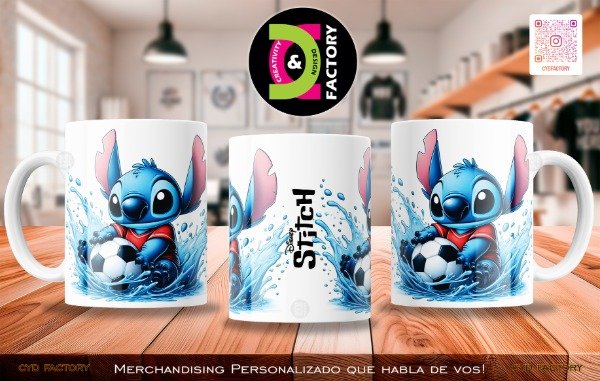 Producto - Taza Stitch Futbol - TZ-RT-BL-11OZ-316-STC-FTB