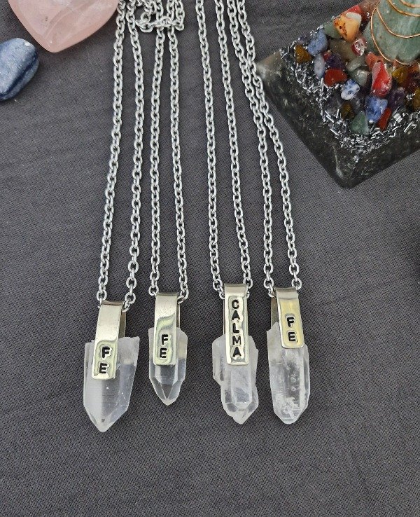 Producto - COLLAR CUARZO CRISTAL Y FRASE