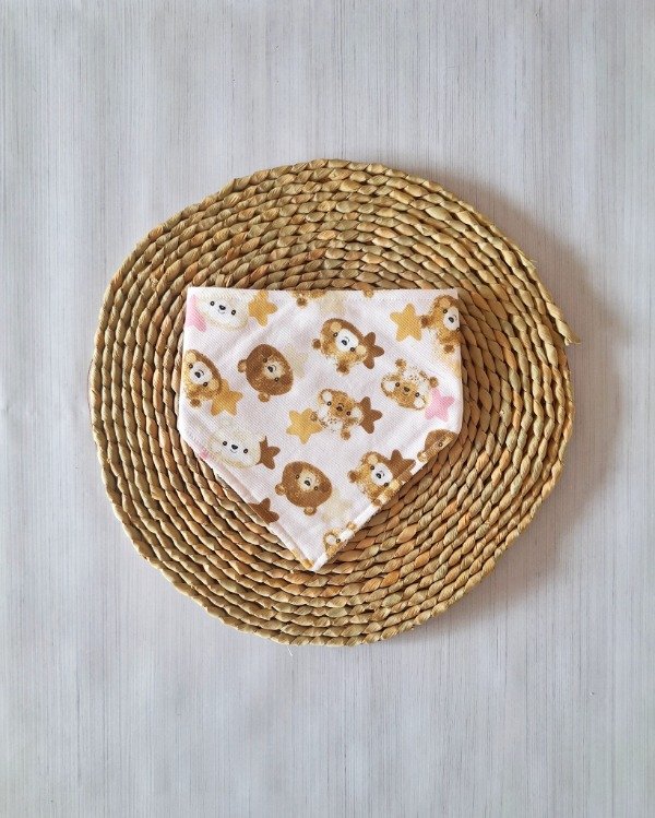 Producto - Babero Bandana c/ Toalla atrás Osos Rosa