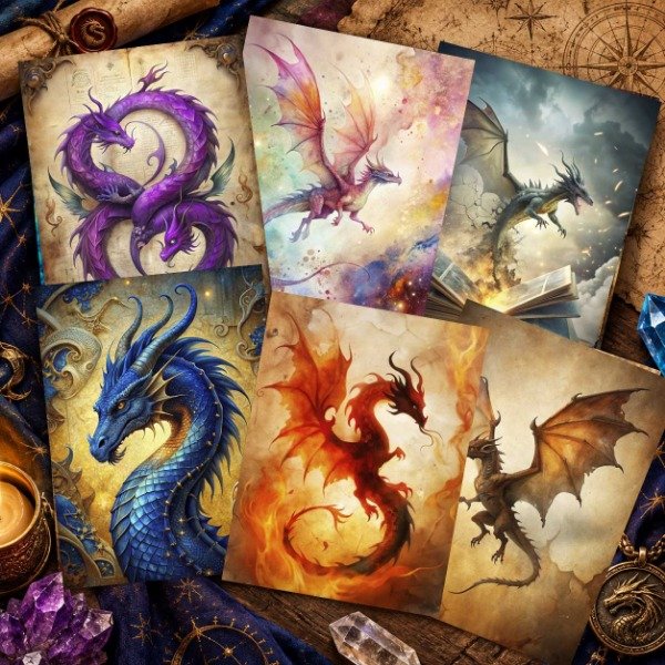 Producto - Kit de papeles: Mystical Dragons - 1