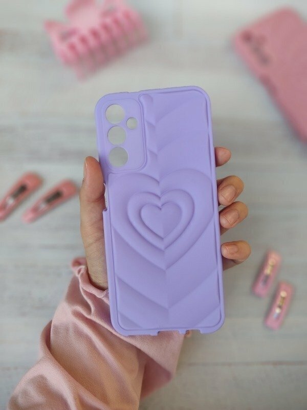 Producto - A54 puffer corazon lila