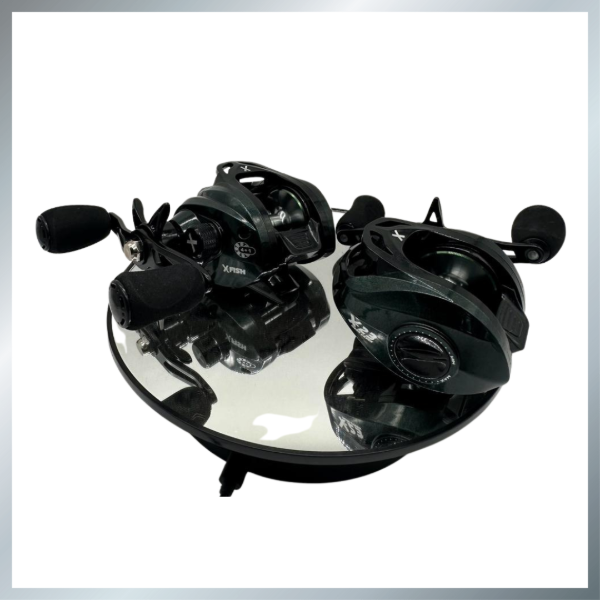Producto - Reel Huevito X-fish X23 Dark Green Izquierdo