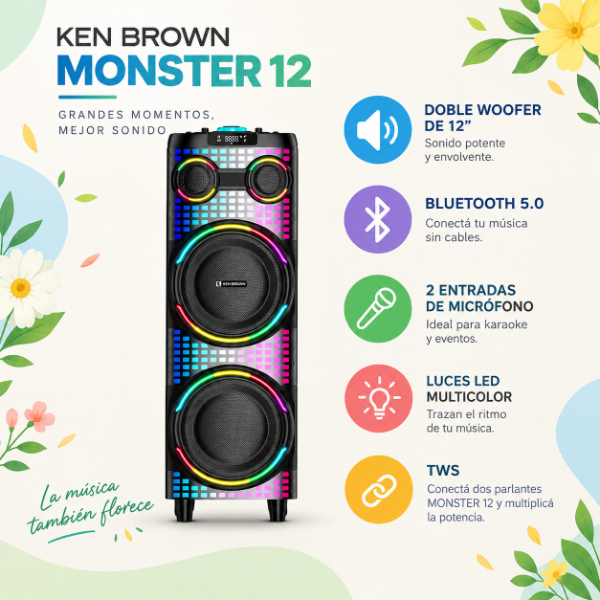 Producto - PARLANTE TORRE MONSTER 12 KEN BROWN