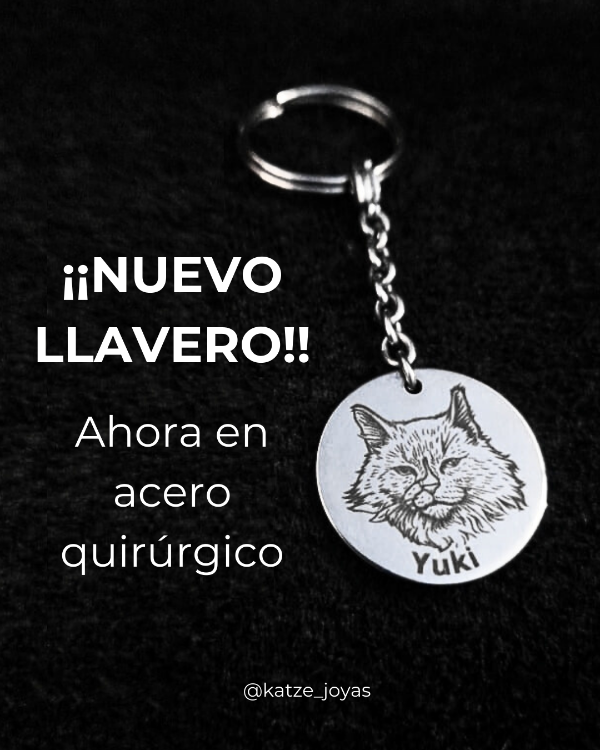 Producto - Llavero personalizado de mascota - ACERO QUIRURGICO