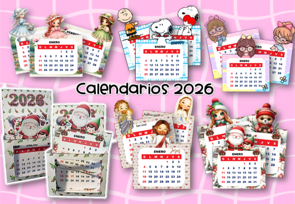 Producto - NUEVO PACK DIGITAL CALENDARIOS 2026 CON CAJITA