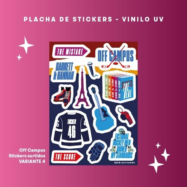 Producto - Plancha Stickers OFF CAMPUS - stickers surtidos - Variante 4